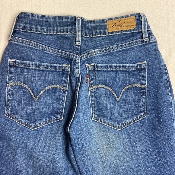 Levi's Bold Curve Classic Rise straight blue jeans size 0/25 - Picture 3 of 8